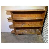 Wooden shelving unit with rounded corner shelves, see pictures for details.