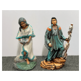 Ceramic, Native American figurines, set of two, see pictures for details.