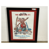 Framed and matted Walt Disney World poster, see pictures for details.