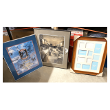 Framed and matted USAF 50th anniversary poster, framed and matted photographic print, also includes a framed collage picture frame. See pictures for details.