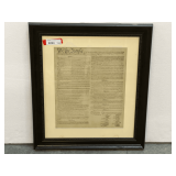 Framed United States Constitution Print