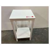 Small white side table, with shelf, see pictures for details.