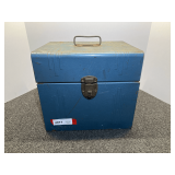 Vintage metal file box, no key, see pictures for details.