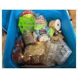 Large assortment of ribbon/crafting supplies, tub is not included, see pictures for details.