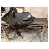 Leather Western Saddle, believed to be an antique side saddle, see pictures for details.