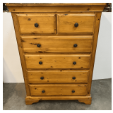 Wood Chest of Drawers with Six Drawers