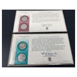 2 United States Mint State Quarter Dollars Historic Cover Coins