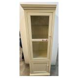 Off-white display curio with cabinet storage, see pictures for details.