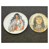 Collectible Native American plate and wall decor made from Mount St. Helens ash, see pictures for details.