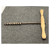 Auger Hand Drill with Wood Handle