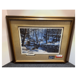 Framed, matted, and signed commemorative print titled 'Coming Together' by artist Ken Zylla. See pictures for details.
