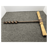 Auger with Wood Handle