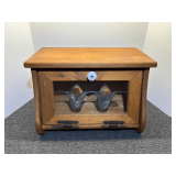 Decorative wooden bread box, see pictures for details.