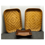 Wolven trays, also includes a small wooden tray, see pictures for details.