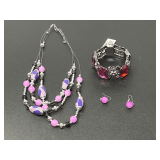Necklace, Bracelet, and Earrings Set