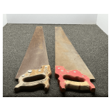 Vintage hand saws, set of two, see pictures for details.