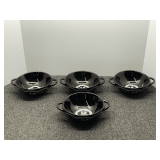 Temp-tations Doodle Doo black rooster wok-style bowl featuring a white embossed rooster design. Set of four, see pictures for details.