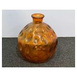 Vintage amber/orange thumbprint vase, see pictures for details.