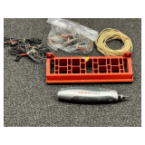 Assorted wire/connecting wire, cold heat cordless soldering tool, and more. Tub is not included, see pictures for details.