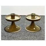 Vintage Leonard of India plated candlestick holders, see pictures for details.