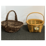 Decorative woven baskets, two pieces, see pictures for details.