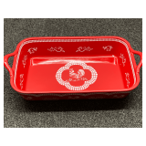 Temp-tations Doodle Doo rooster-themed rectangular ceramic baker, see pictures for details.