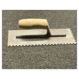 Notched Trowel with Wood Handle