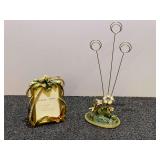 Wellesley Manor decorative home accessories, with enameled metal and floral designs, see pictures for details.