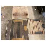 Saddle blankets, three pieces, see pictures for details.