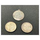 Sterling Silver Kirk Pendant with Dimes