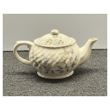 Vintage fine China tea pot with floral motif, there is some crackling, see pictures for details.