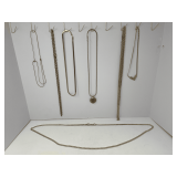 Assorted Gold Tone Metal Necklaces