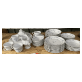 Lovely Bavarian China, includes salad plates, dessert plates, saucers, berry bowls, and more. Approximately 45+ pieces, see pictures for details.