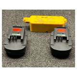 Black & Decker 12 V batteries, also includes a Roomba advanced power system battery, working condition unknown, tub is not included, see pictures for details.