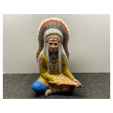 Ceramic, seated Native American chief, see pictures for details.