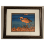 RED EGRET/HERON SIGNED BY TAR 23X19