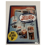 METAL PEPSI-COLA ADVERTISING SIGN 11 1/2" X 16 1/2"
