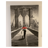 CANVAS PRINT "NEW YORK LOVE BRIDGE" 24X30