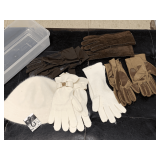 CRATE FULL OF NICE LADIES GLOVES & 1 LADIES HAT (CRATE NOT INCLUDED)