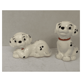 WALT DISNEY 101 DALMATIANS CERAMIC LARGE SHAKERS 4 1/4" TALL
