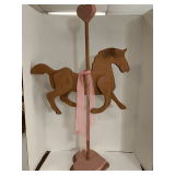 WOOD FOLK ART CAROUSEL HORSE 36" TALL X 22" WIDE