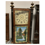 ANTIQUE MARSH GILBERT MANTLE CLOCK 34" TALL X 17" WIDE X 5" DEEP