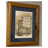 "JUNE BRIDES" BY PAULA VAUGHN IN NICE PINE FRAME 16X20