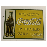 METAL COCA-COLA ADVERTISING SIGN 16" X 12 1/4"