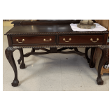 MAHOGANY BALL & CLAW FOOTED CONSOLE TABLE 48" LONG X 19 1/2" DEEP X 30 1/2" TALL
