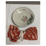 VINTAGE JAPANESE SERVING BOWL & JAPANESE YUKATA BOWL