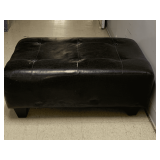 BLACK UPHOLSTERED BENCH 39" LONG X 26" WIDE X 16" TALL