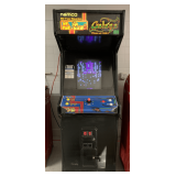 2001 NAMCO GALAGA 20 YEAR REUNION MS PAC-MAN ARCADE GAME (WORKS) 73" TALL X 26" WIDE X 30" DEEP