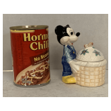 WALT DISNEY MICKEY MOUSE SUGAR DISH 4 3/4" TALL