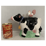 MIDWEST IMPORTS CERAMIC COW COOKIE JAR 9" TALL X 11" LONG
